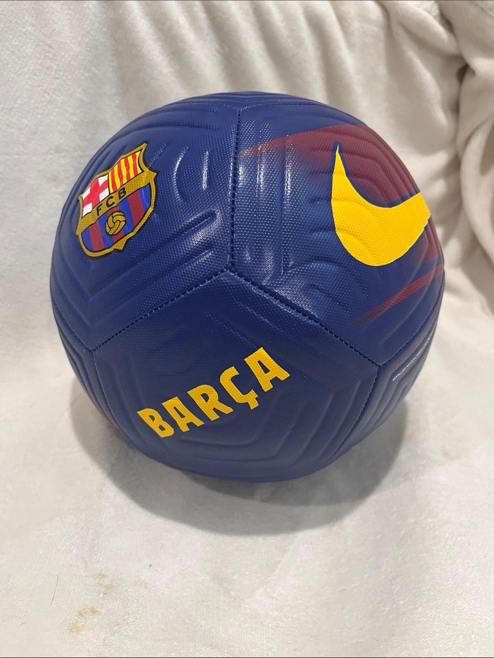 Nike Blue and Yellow Barça Training Soccer Ball
